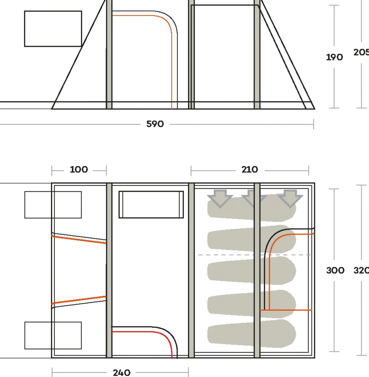 Ferrino TENT ALTAIR 5- Familial | Camping