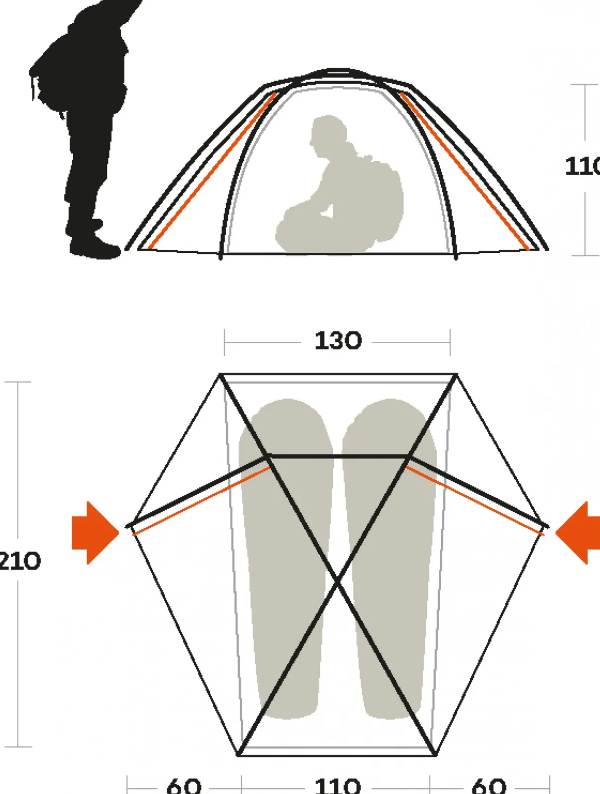 Ferrino TENT TRIVOR 2- 4 Saisons | Alpinisme Et Ski De Randonnée